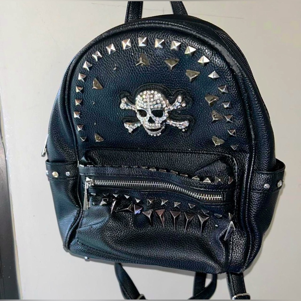 Real Leather Bag with Skull